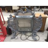 A VINTAGE ORNATE FIRE IN WORKING ORDER