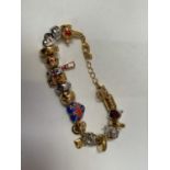 A BRADFORD EXCHANGE ENGLAND CHARM BRACELET