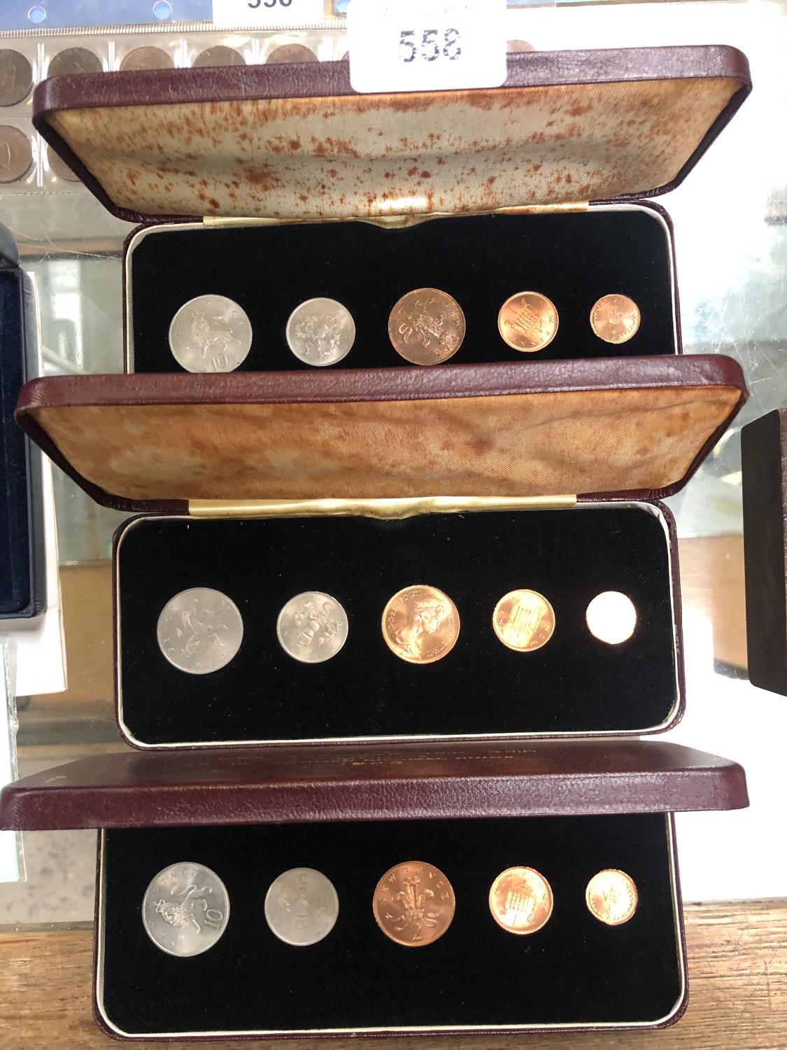 THREE CASED 1968 'FIRST PROOF' DECIMAL COIN SETS