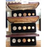 THREE CASED 1968 'FIRST PROOF' DECIMAL COIN SETS
