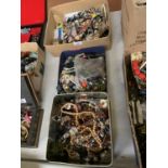 THREE COSTUME BOXES OF ASSORTED COSTUME JEWELLERY