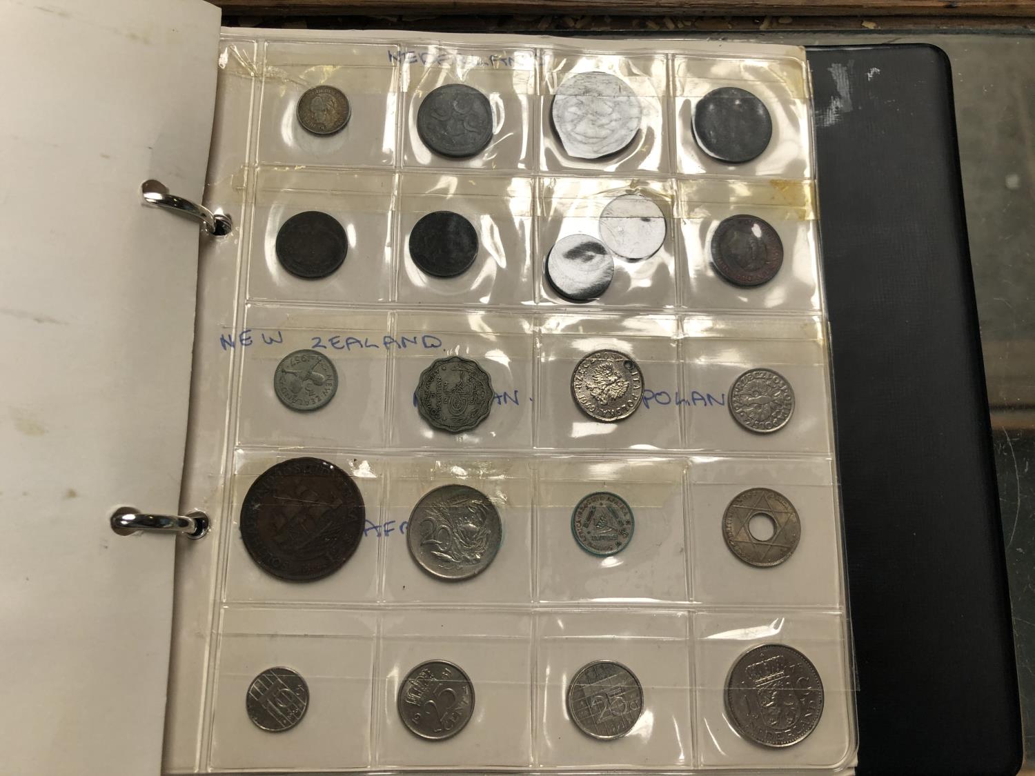 AN ALBUM OF ASSORTED WORLD COINAGES, SOME SILVER ETC - Image 4 of 5