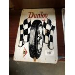 A VINTAGE STYLE 'DUNLOP' METAL SIGN