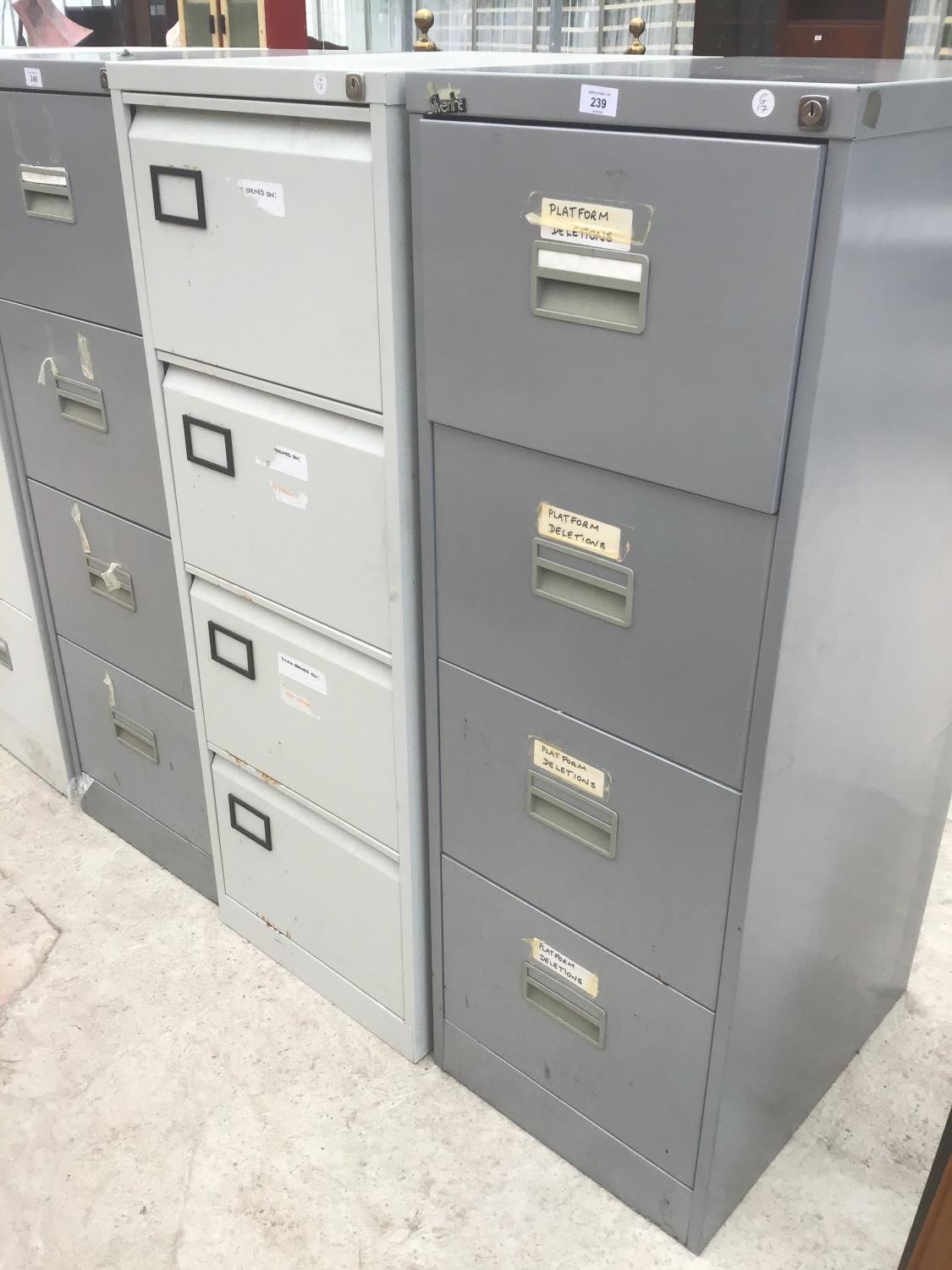 TWO FOUR DRAWER FILING CABINETS