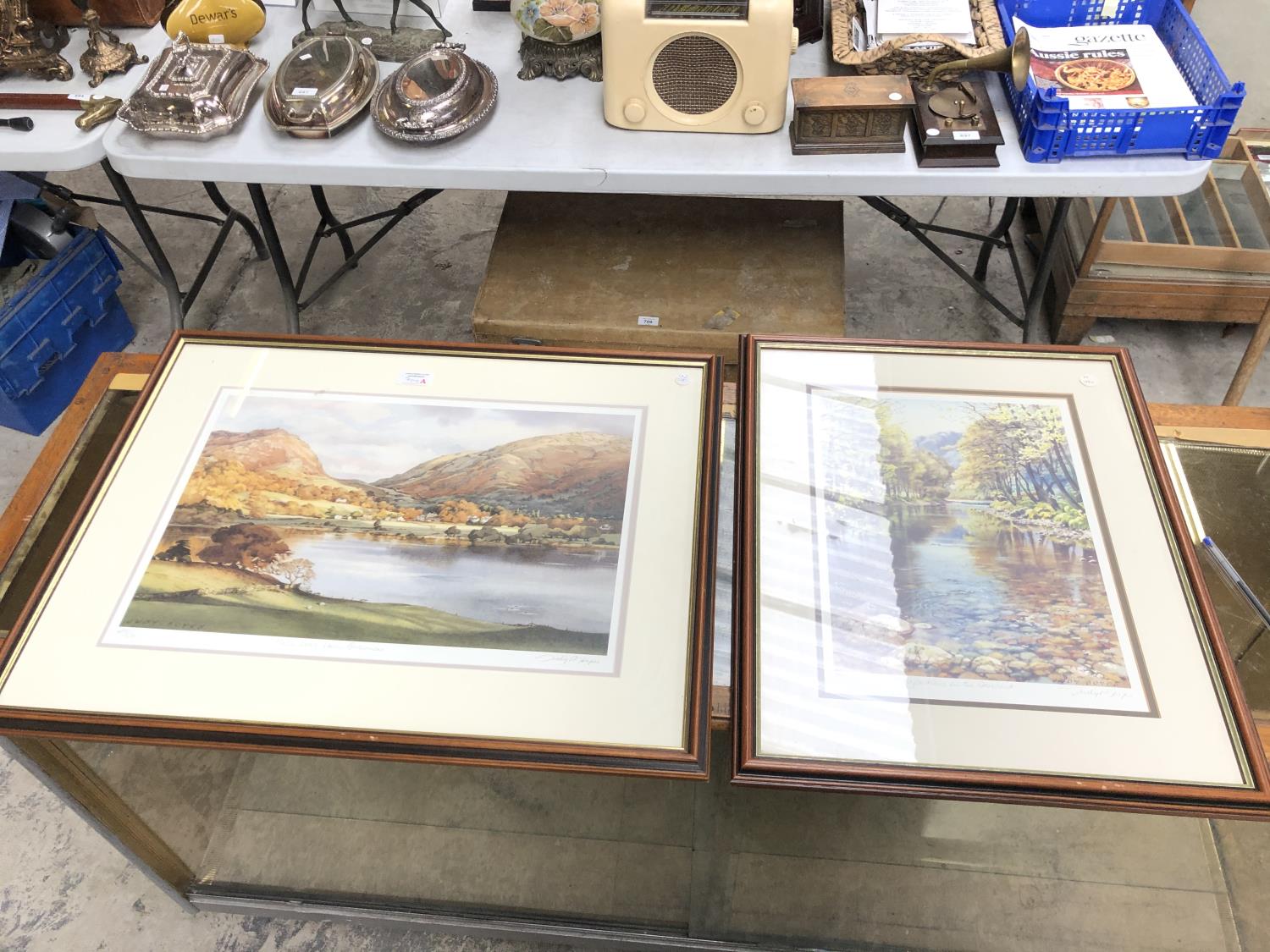 TWO FRAMED PENCIL SIGNED LIMITED EDITION PRINTS BY JUDY BOYES