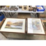 TWO FRAMED PENCIL SIGNED LIMITED EDITION PRINTS BY JUDY BOYES