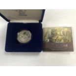 ROYAL MINT 2005 SILVER PROOF COMMEMORATIVE CROWN ?THE BATTLE OF TRAFALGAR? . CASED WITH COA ,