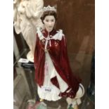 A ROYAL WORCESTER 'THE QUEENS 80TH BIRTHDAY' FIGURE