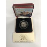 2007 "SCOUTS 100 YEARS OF ADVENTURE" SILVER PROOF FIFTY PENCE COIN. ENCAPSULATED WITH C.O.A,