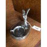 A CHROME EFFECT ROLLS ROYCE FLYING LADY ASHTRAY