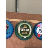 A COLLECTABLE METAL BEER BOTTLE CAP 'GOSSER' SIGN