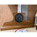 A SMITHS OAK CASED MANTLE CLOCK