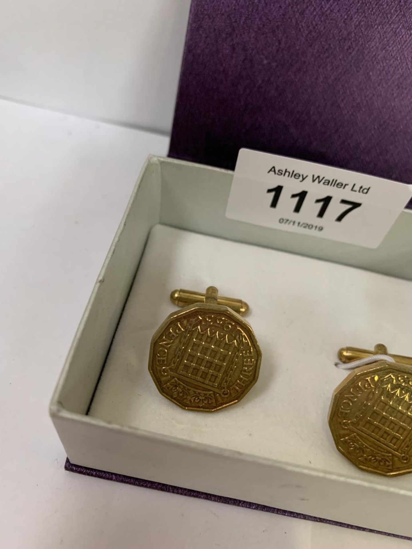 A PAIR OF 1953 COIN CUFFLINKS - Image 2 of 2