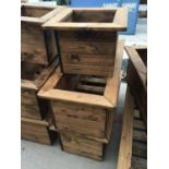 THREE VARIOUS WOODEN PLANTERS