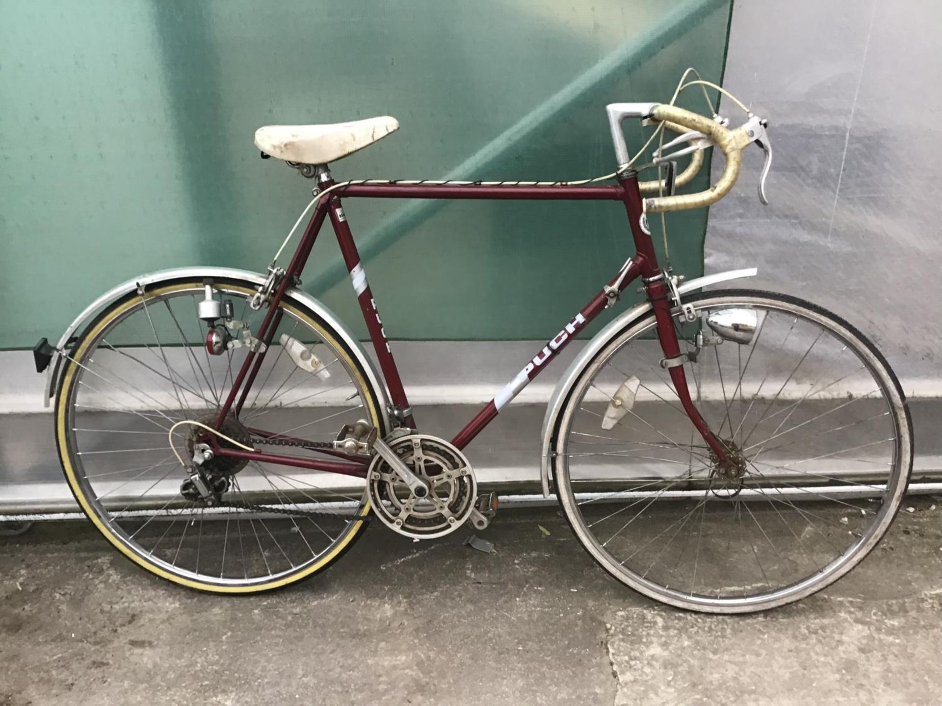 A VINTAGE PUCH DROP HANDLED RACING BIKE