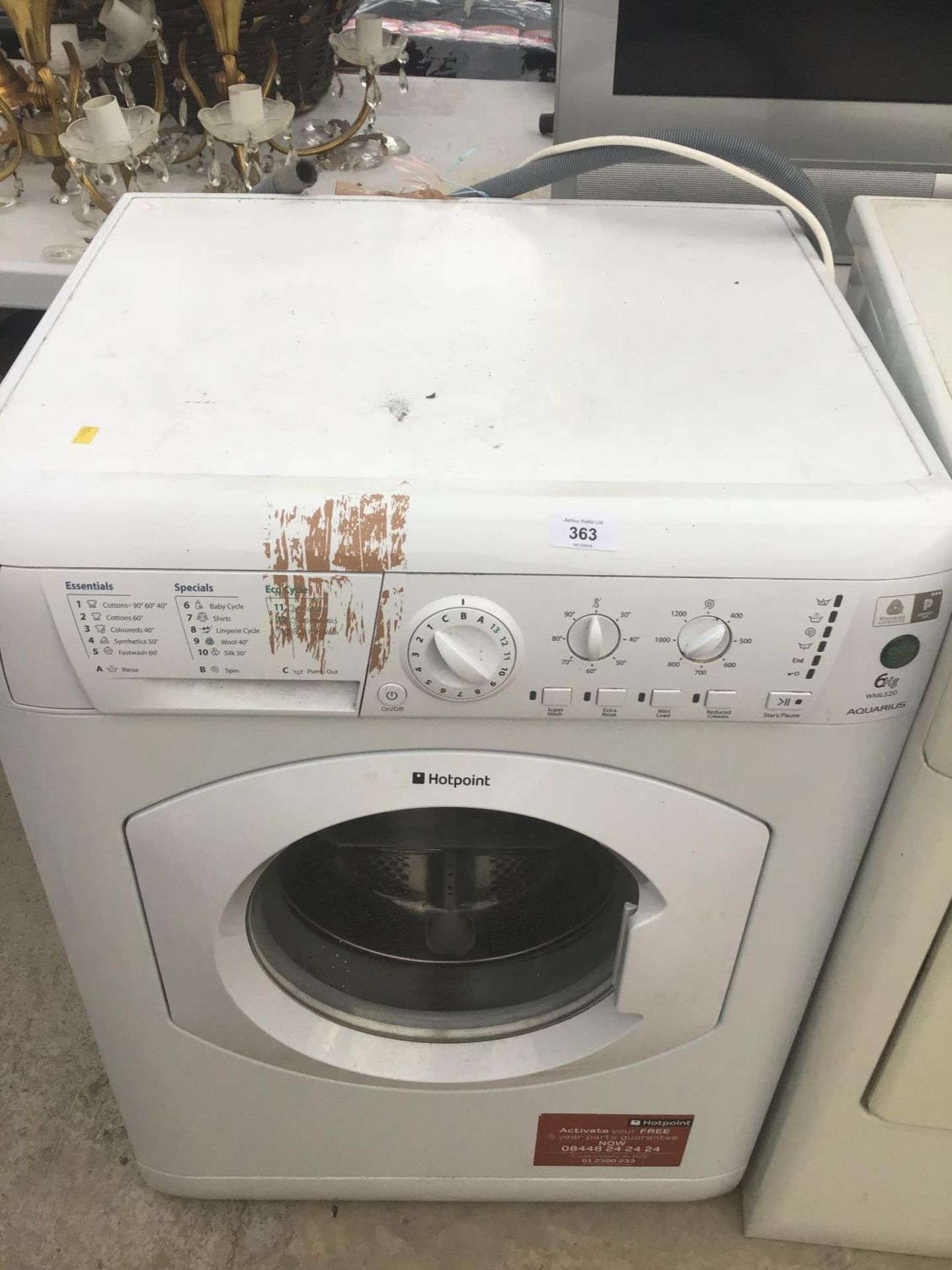 A HOTPOINT AQUARIUS DRYER IN WORKING ORDER