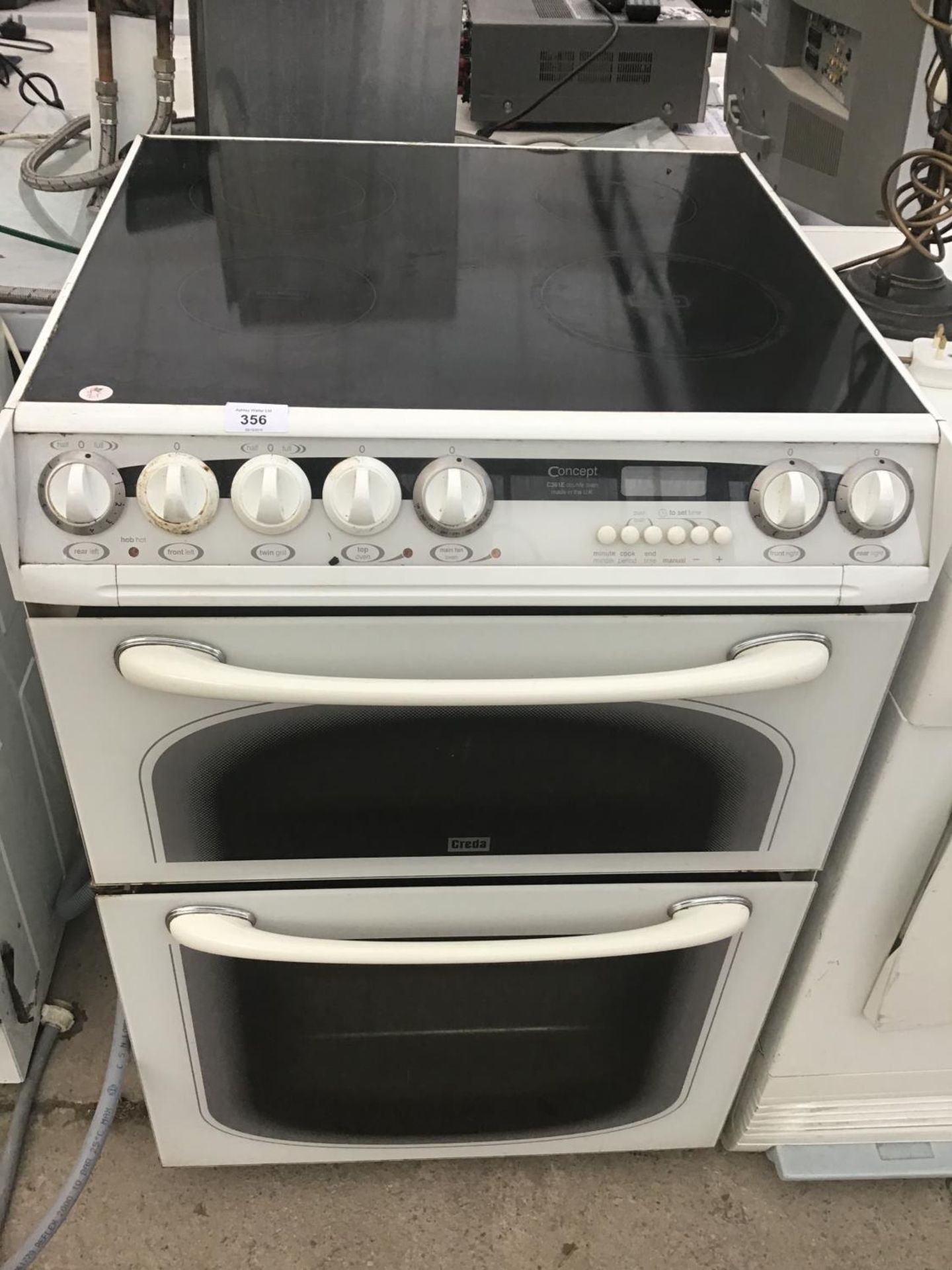 A CONCEPT DOUBLE OVEN WITH GRILL AND A CERAMIC HOB (DIRECT WIRED)