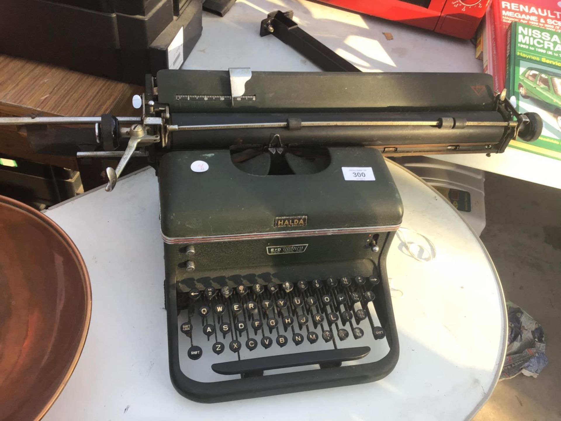 A VINTAGE HALDA TYPEWRITER