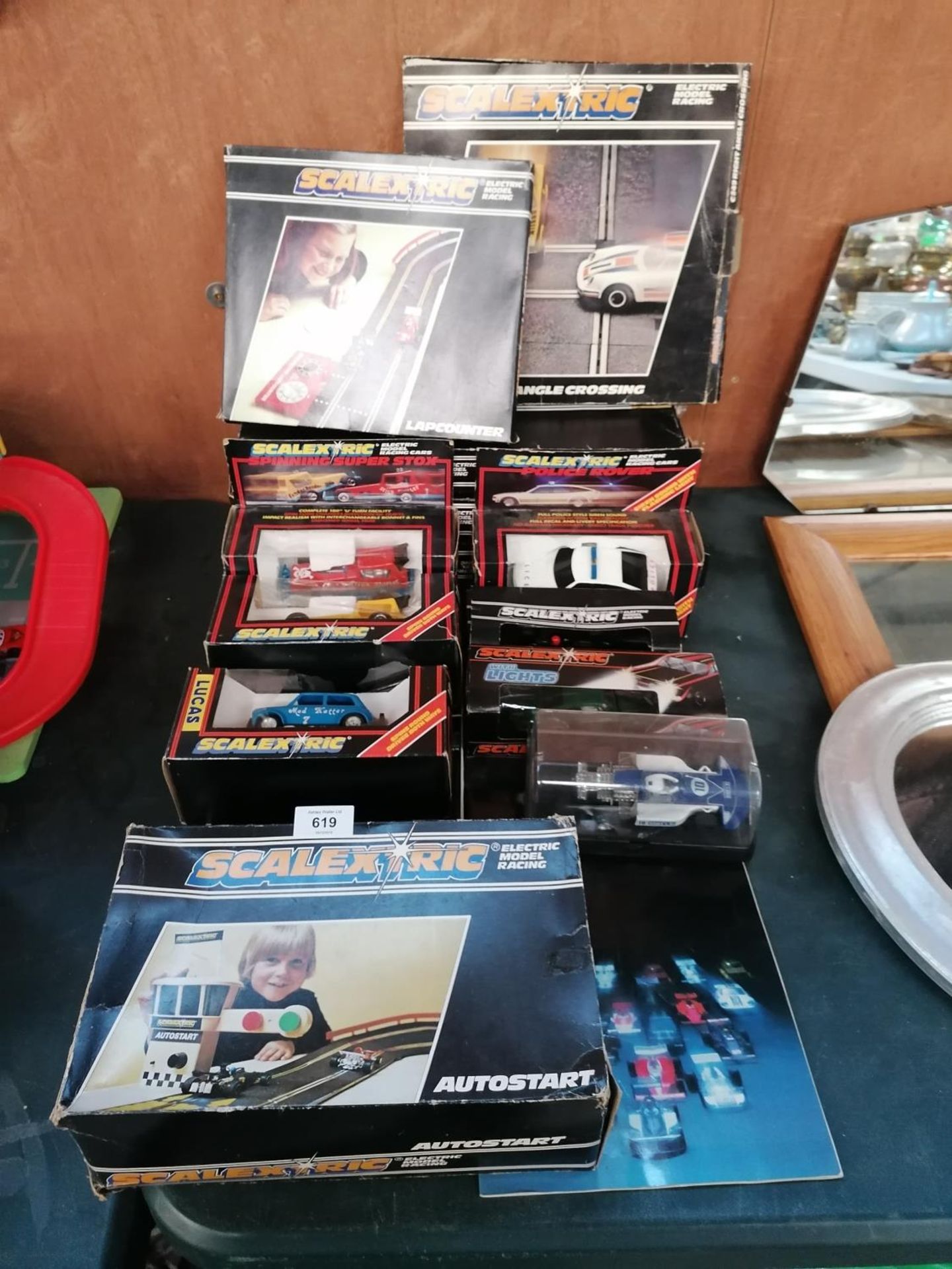 A MIXED SCALEXTRIC LOT - BOXED CARS, SETS ETC