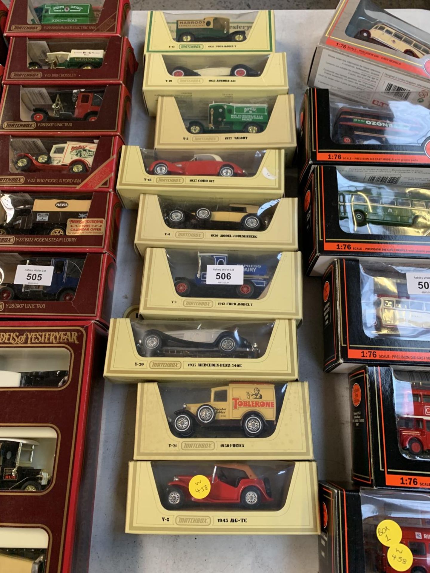 NINE BOXED MATCHBOX DIE CAST MODEL CARS