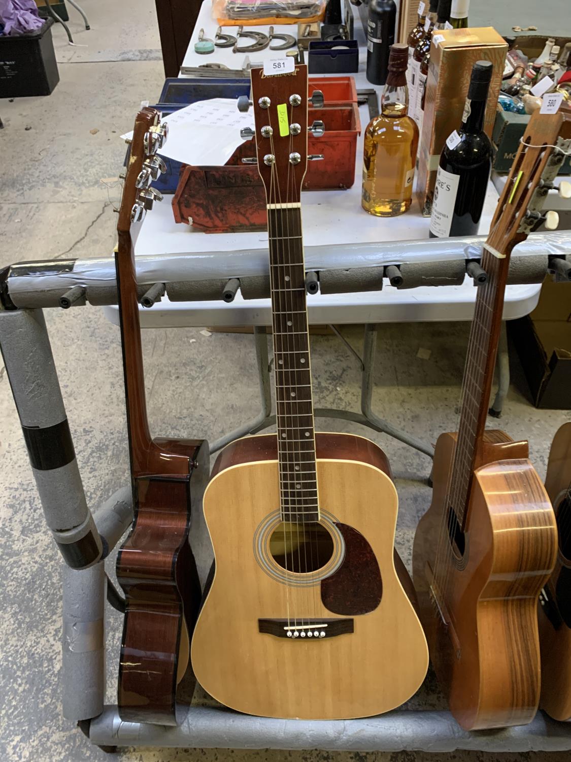 A BURSWOOD ACOUSTIC GUITAR