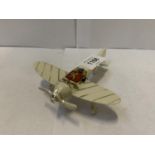 A WWI CERAMIC CRESTED WARE CHINA AEROPLANE MACCLESFILED MODEL