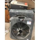 TWO INDUSTRIAL FANS (ONE WORKING)TO INCLUDE AND EESI COOL AND AN ELECTROLUX VACUUM CLEANER