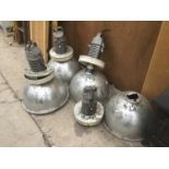 FOUR INDUSTRIAL LAMPS