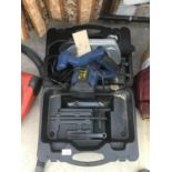 A CASED CIRCULAR SAW WITH LAZER IN WORKING ORDER