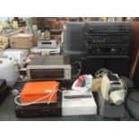 A COLLECTION OF ELECTRICALS TO INCLUDE A PANASONIC STEREO SYSTEM WITH SPEAKERS, A PHILIPS TAPE DECK,