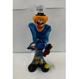 A MURANO GLASS CLOWN FIGURE