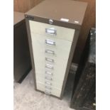 A TRIUMPH TEN DRAWER FLING CABINET