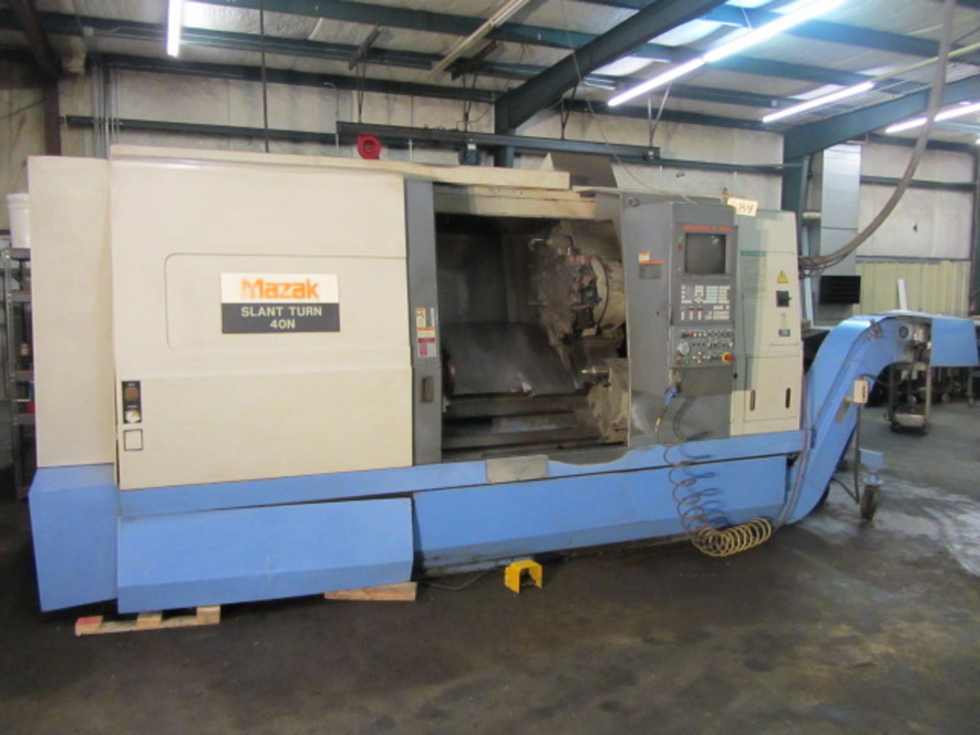 Mazak Slant Turn 40N CNC Turning Center with 18'' 3-Jaw Chuck, Approx 40'' Max Distance to