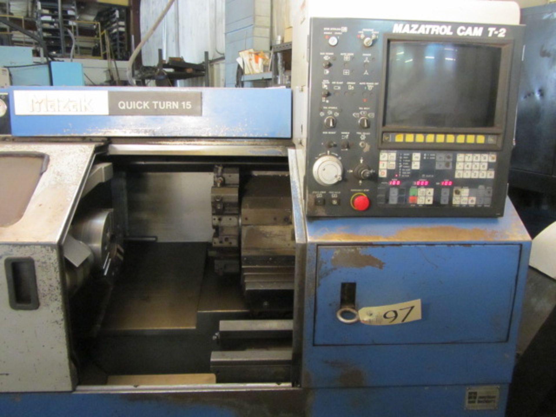 Mazak QT15N CNC Turning Center with 10'' 3-Jaw Chuck, Approx 30'' Max Distance to Tailstock, Tool - Bild 6 aus 8