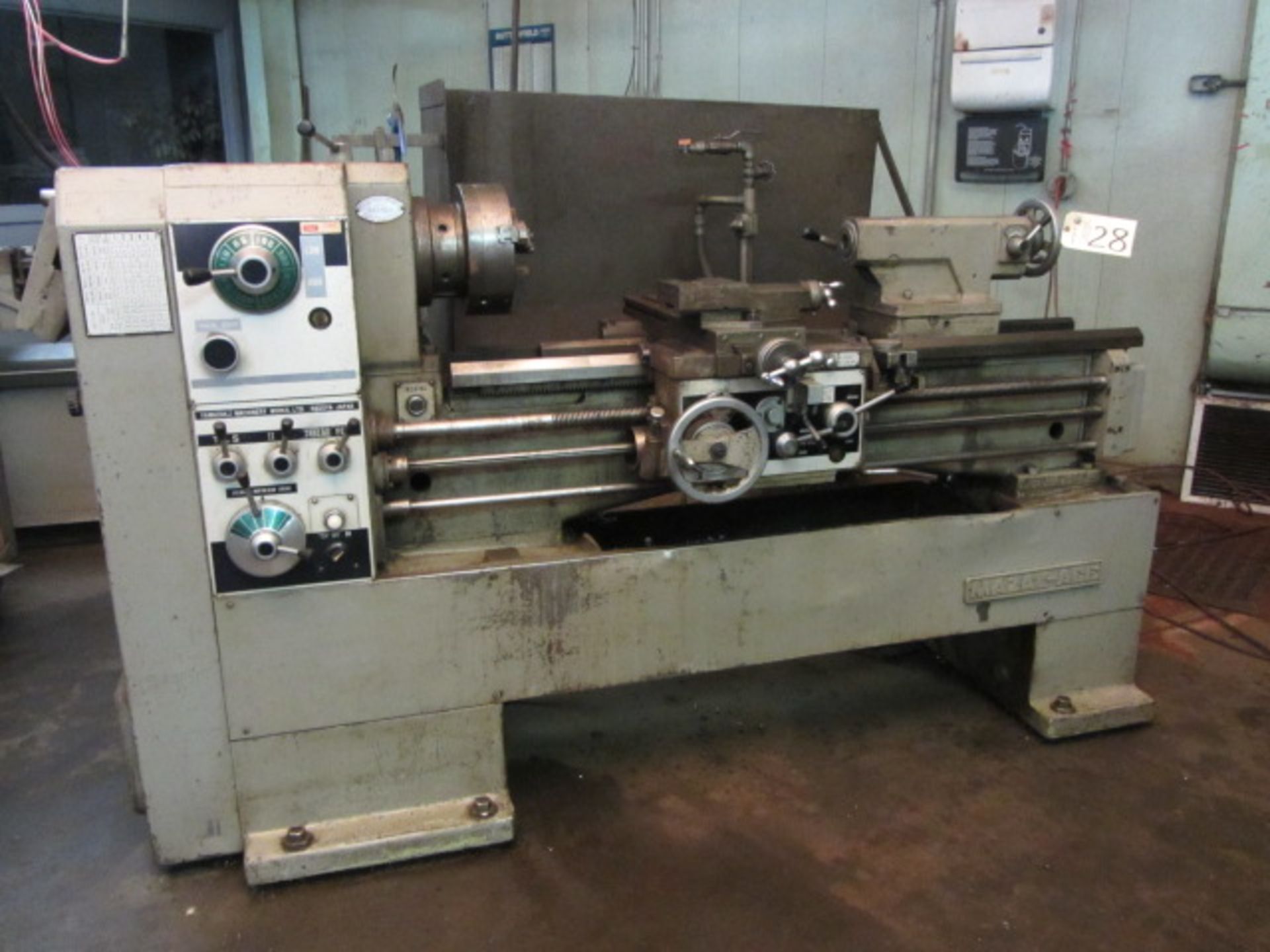 Mazak 18'' x 44'' CC Engine Lathe with 2'' Bore, 10'' Diameter 3-Jaw Chuck, Spindle Speeds to 1500 - Image 2 of 5