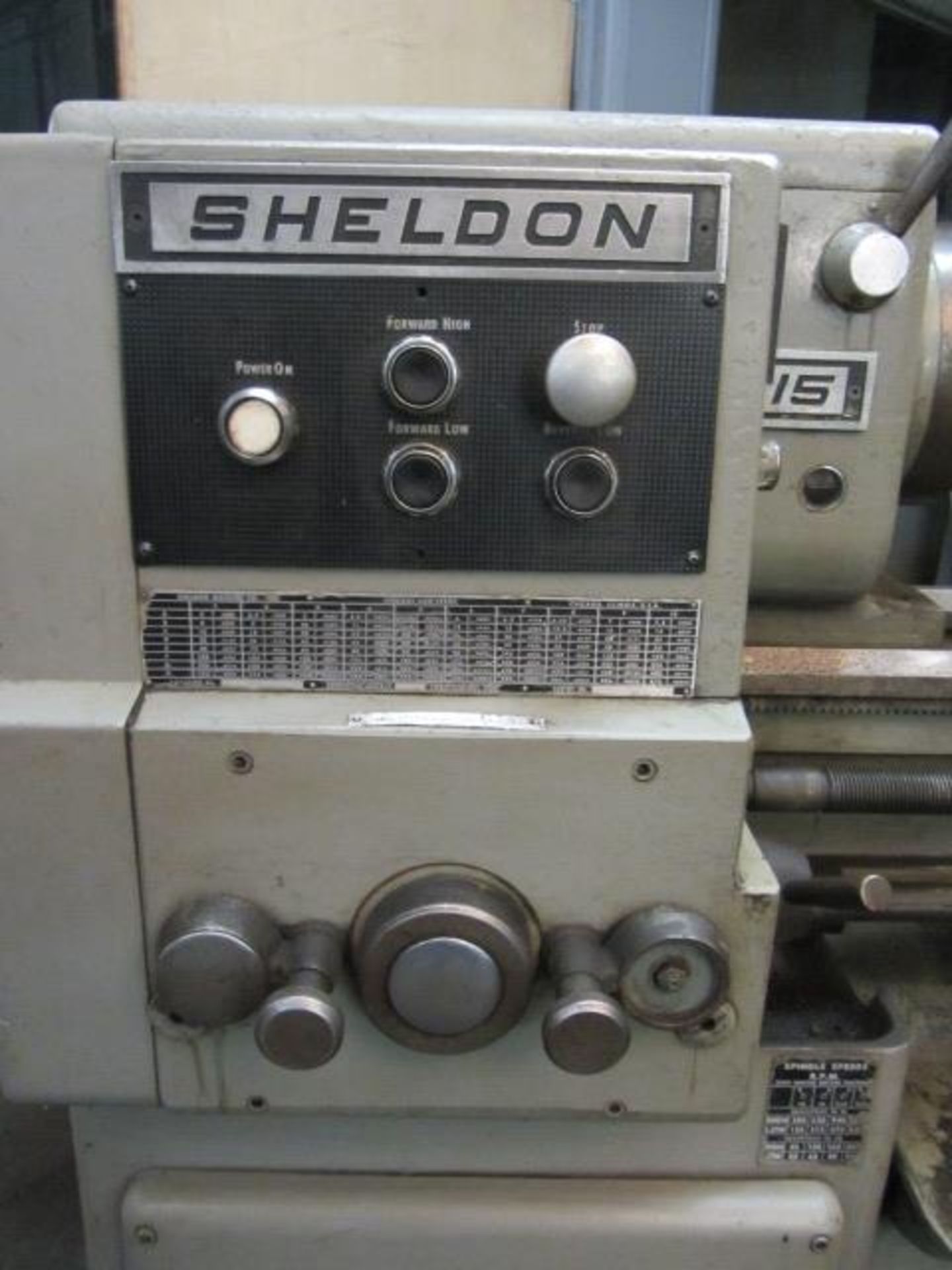 Sheldon Model 15 16'' x 46'' CC Engine Lathe with Spindle Speeds to 1250 RPM, Chip Pan, 5C Collet - Bild 3 aus 6