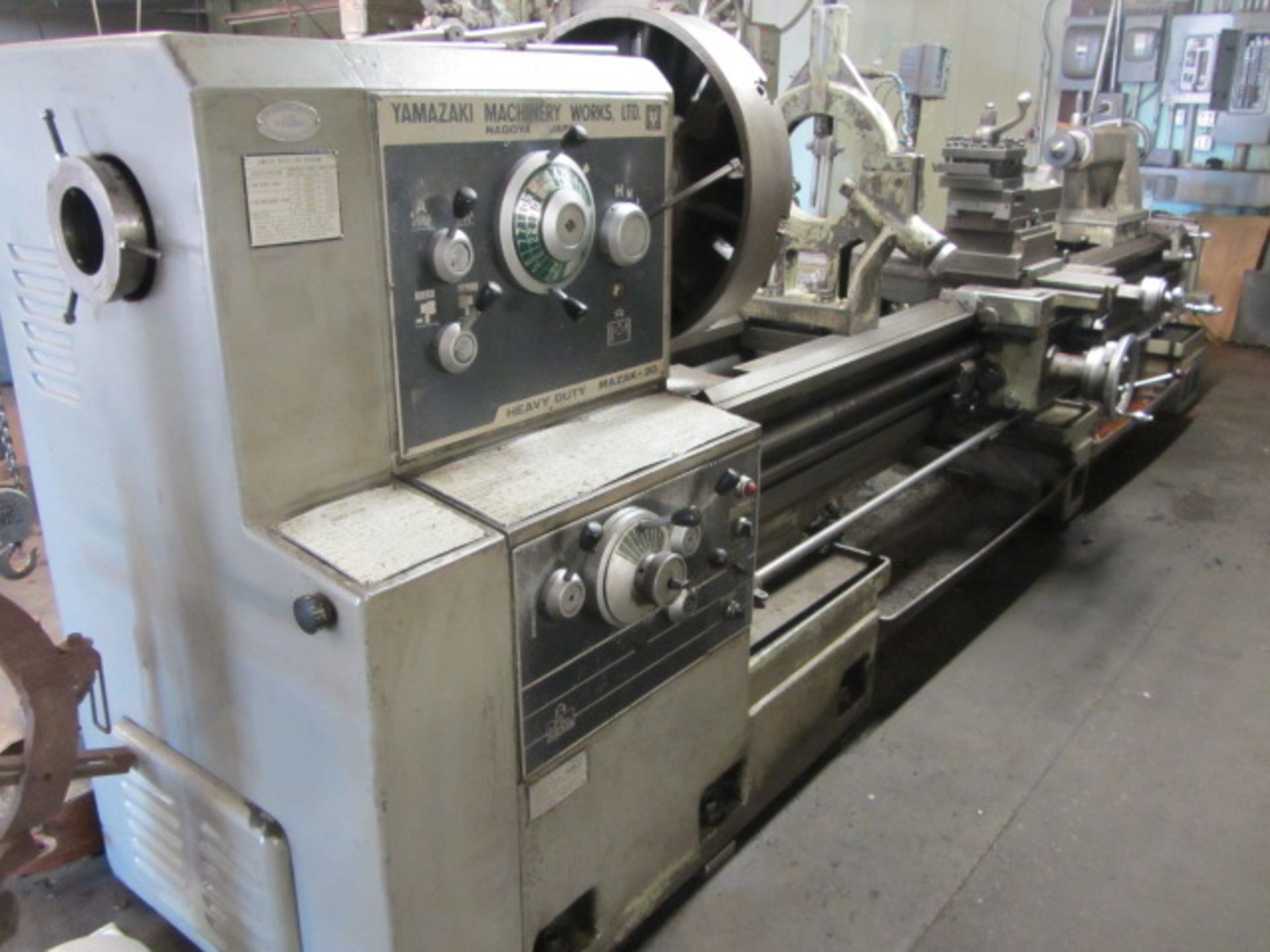 Mazak 30'' / 36'' x 140'' CC Gap Bed Engine Lathe with 4'' Bore, 24'' Diameter 4-Jaw Chuck, - Image 5 of 8