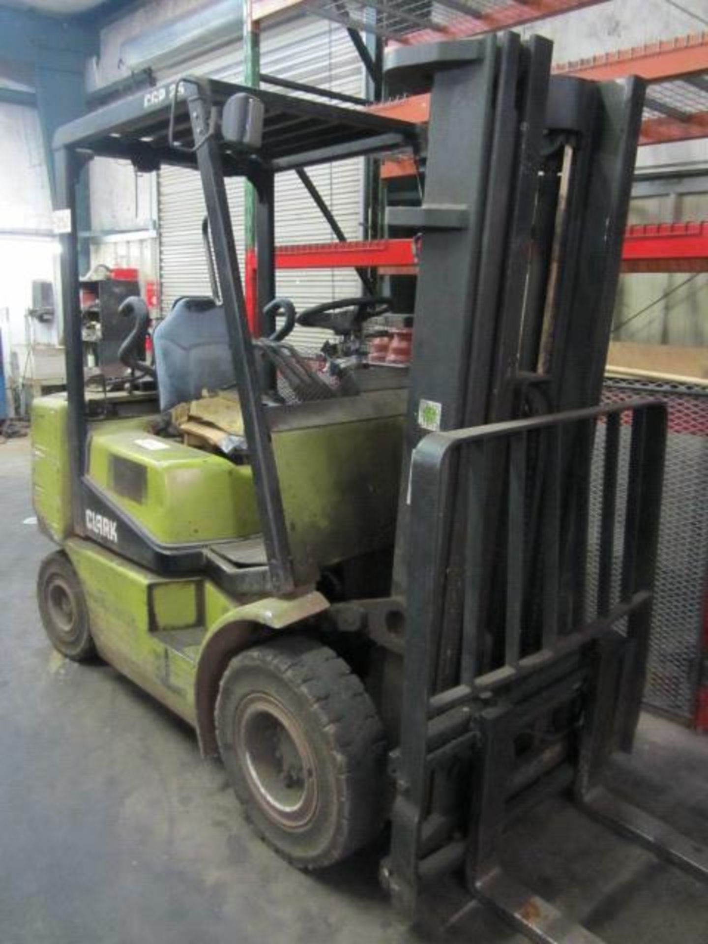 Clark Model CGP25 5,000lb Capacity Propane Forklift with 4 Tread Tires, 42'' Forks, 2-Stage Mast, - Image 3 of 6