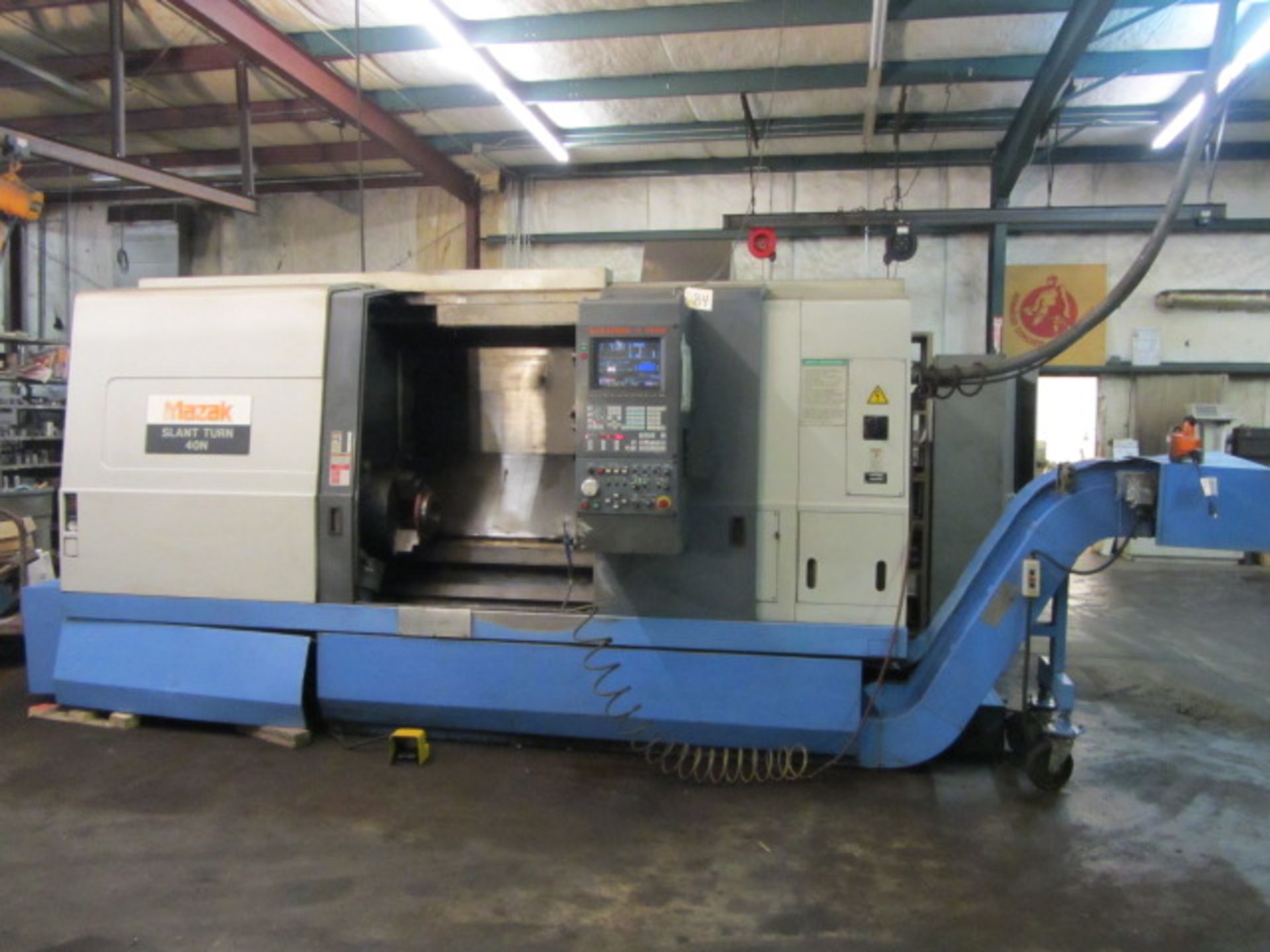 Mazak Slant Turn 40N CNC Turning Center with 18'' 3-Jaw Chuck, Approx 40'' Max Distance to - Bild 3 aus 9