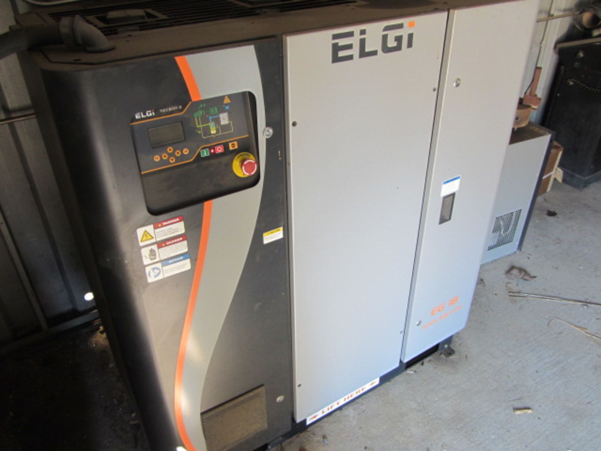 Elgi Model EG18-125 25 HP Rotary Screw Air Compressor with 125 PSI, Neuron II Controls, sn: - Bild 4 aus 5