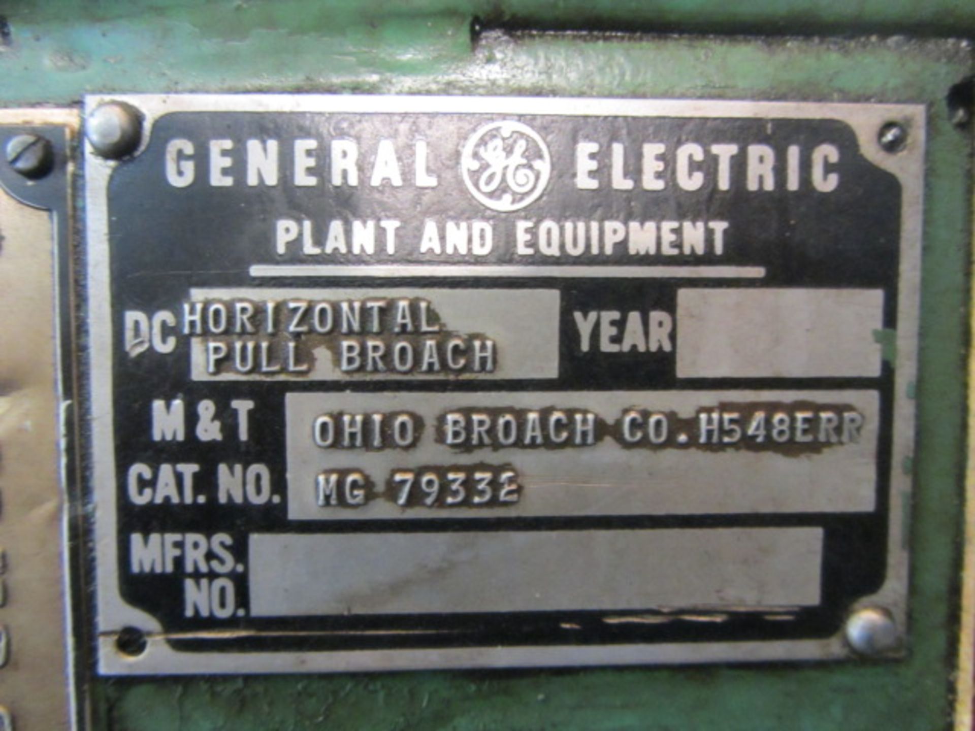 Ohio Model H548ERR 5 Ton Horizontal Broach with 20'' Stroke, sn:MG-79332 - Image 4 of 9