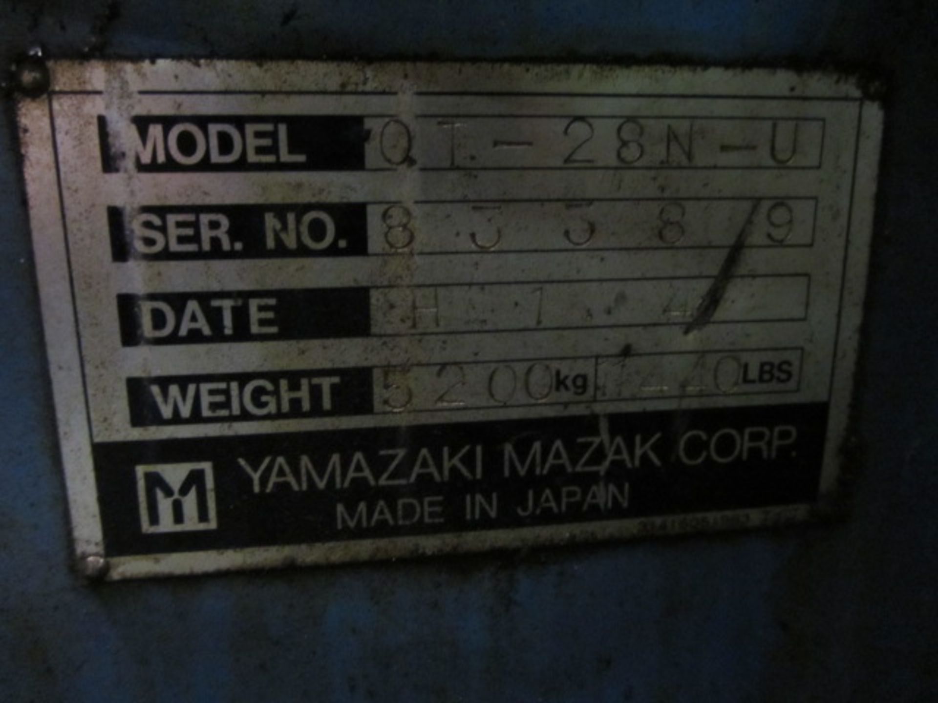 Mazak QT28N CNC Turning Center with 12'' 3-Jaw Chuck, Approx 42'' Max Distance to Tailstock, Tool - Image 6 of 6