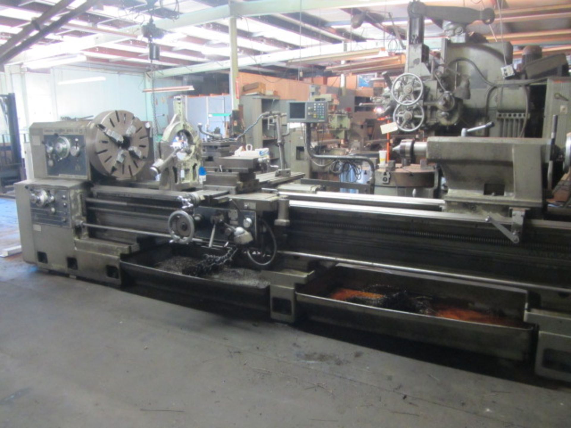 Mazak 30'' / 36'' x 140'' CC Gap Bed Engine Lathe with 4'' Bore, 24'' Diameter 4-Jaw Chuck, - Bild 2 aus 8