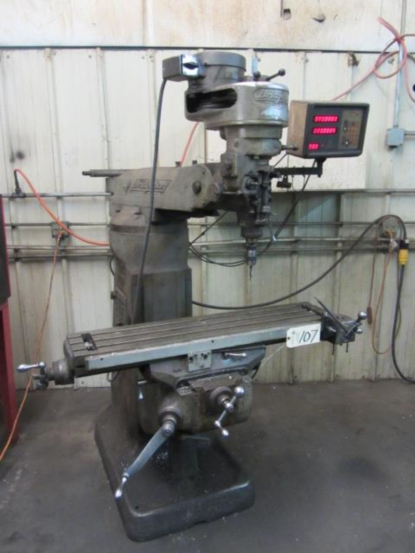 Bridgeport Vertical Milling Machine with R-8 Spindle, 9'' x 42'' Table, sn:128723 - Image 2 of 5