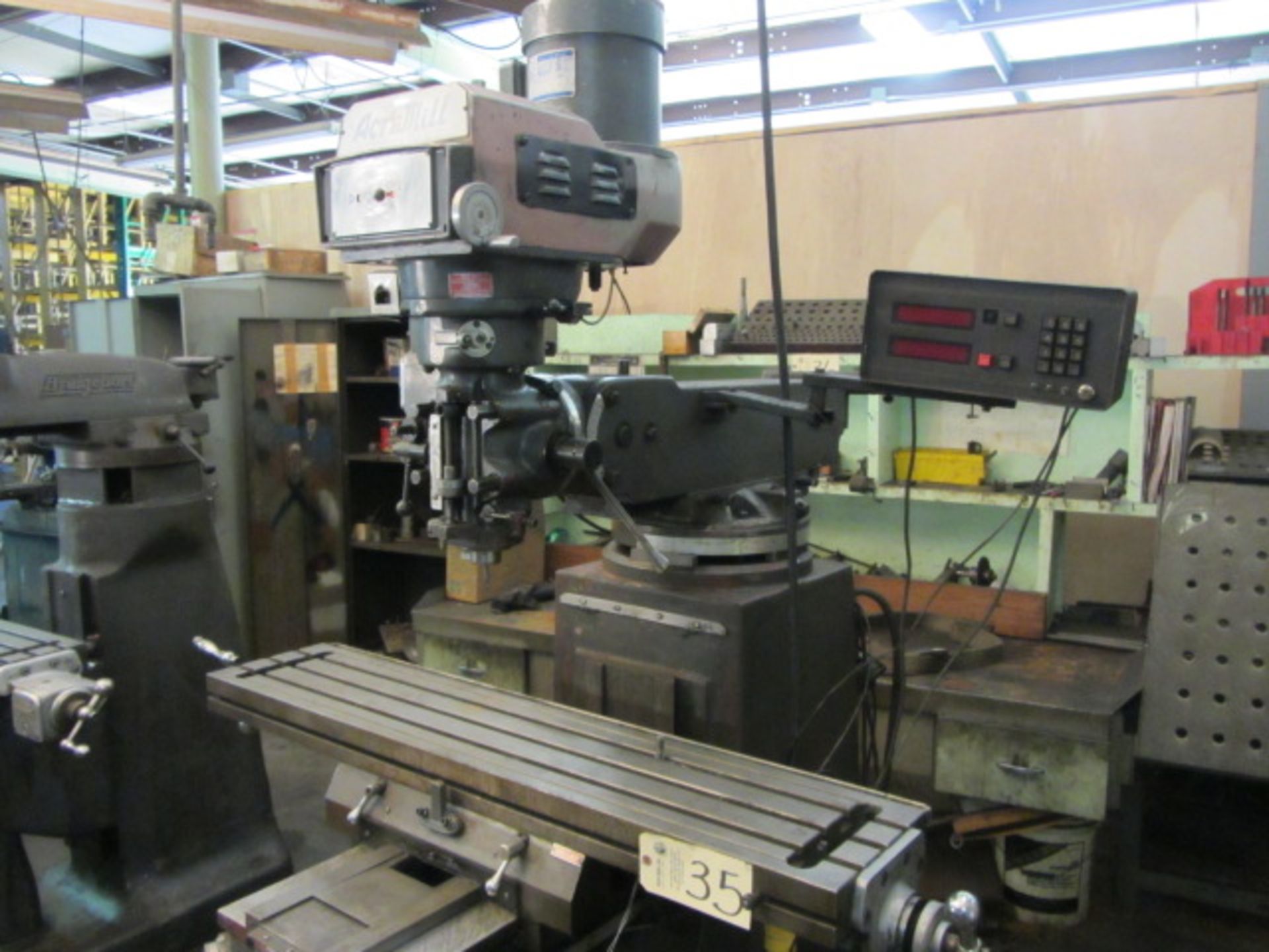 Acra Variable Speed Vertical Milling Machine with 10'' x 50'' Table, R-8 Variable Spindle Speeds - Image 5 of 6