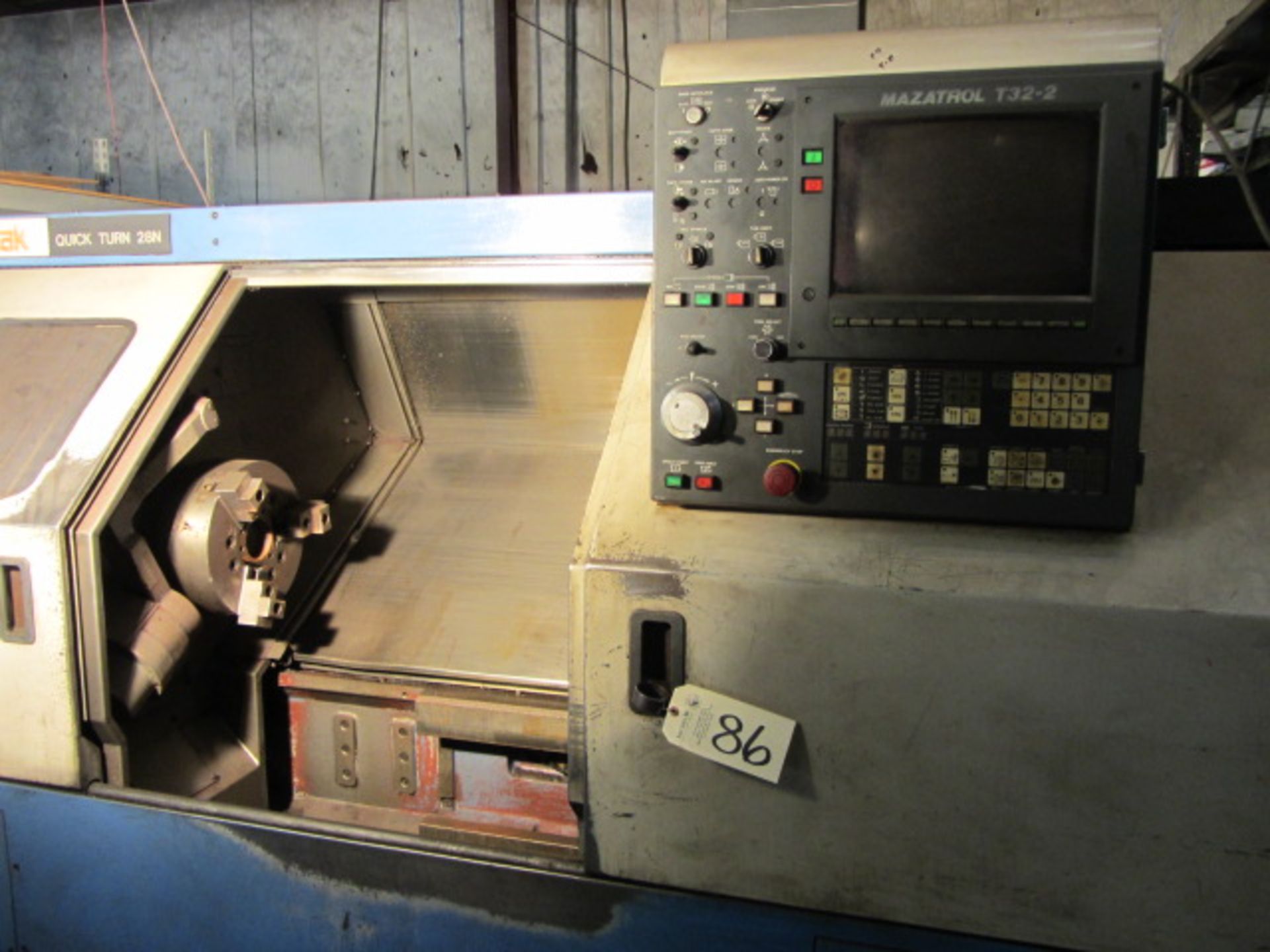 Mazak QT28N CNC Turning Center with 12'' 3-Jaw Chuck, Approx 42'' Max Distance to Tailstock, Tool - Image 4 of 6