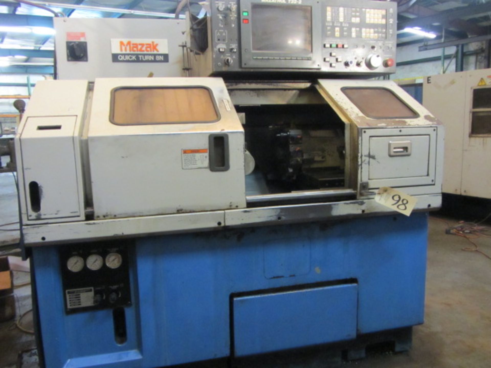 Mazak QT8 CNC Turning Center with 8'' 3-Jaw Power Chuck, Approx 20'' Max Distance to Tailstock, - Bild 2 aus 8