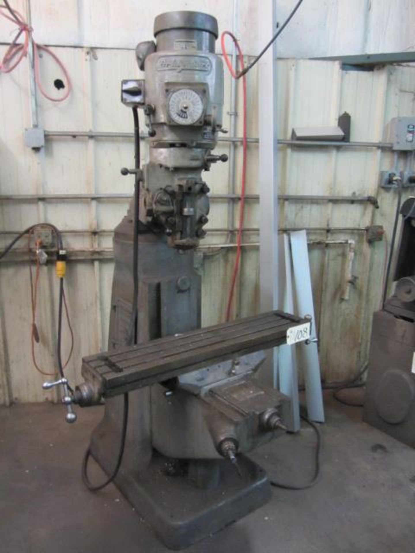 Bridgeport Vertical Milling Machine with R-8 Variable Spindle Speeds, 9'' x 42'' Table, sn:116520 - Image 2 of 4