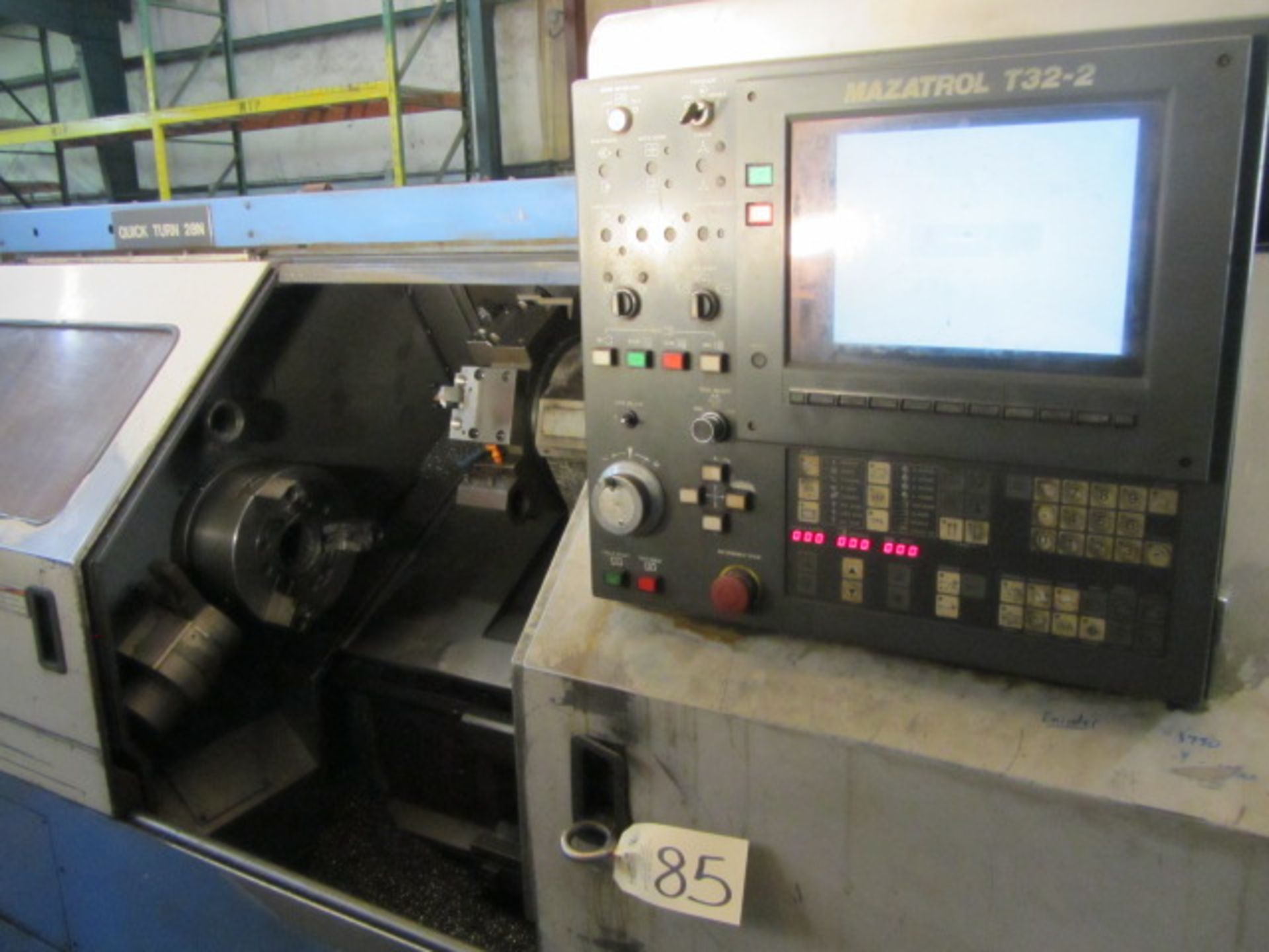 Mazak QT28N CNC Turning Center with 12'' 3-Jaw Chuck, Approx 42'' Max Distance to Tailstock, Tool - Image 8 of 8