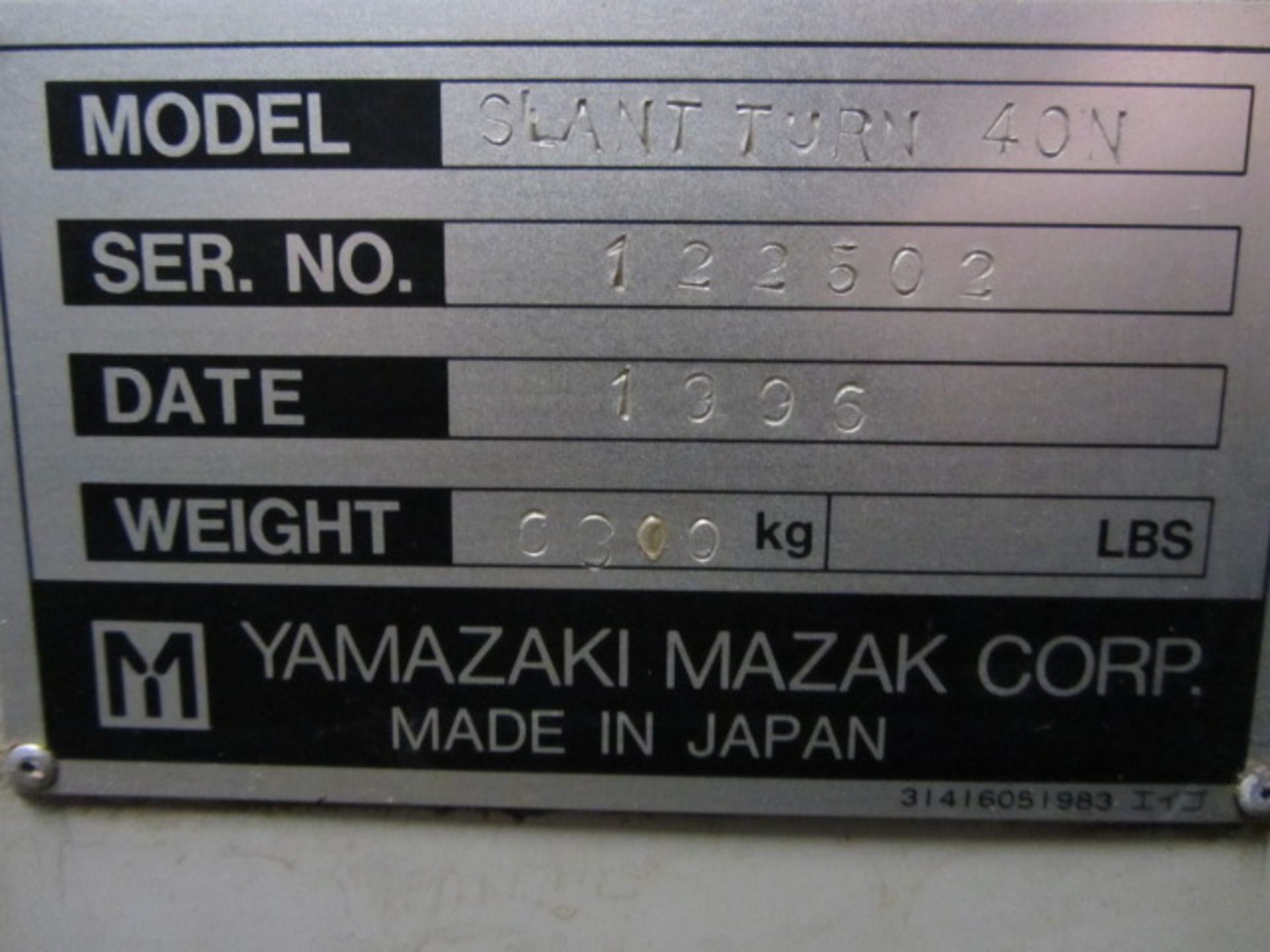 Mazak Slant Turn 40N CNC Turning Center with 18'' 3-Jaw Chuck, Approx 40'' Max Distance to - Image 9 of 9